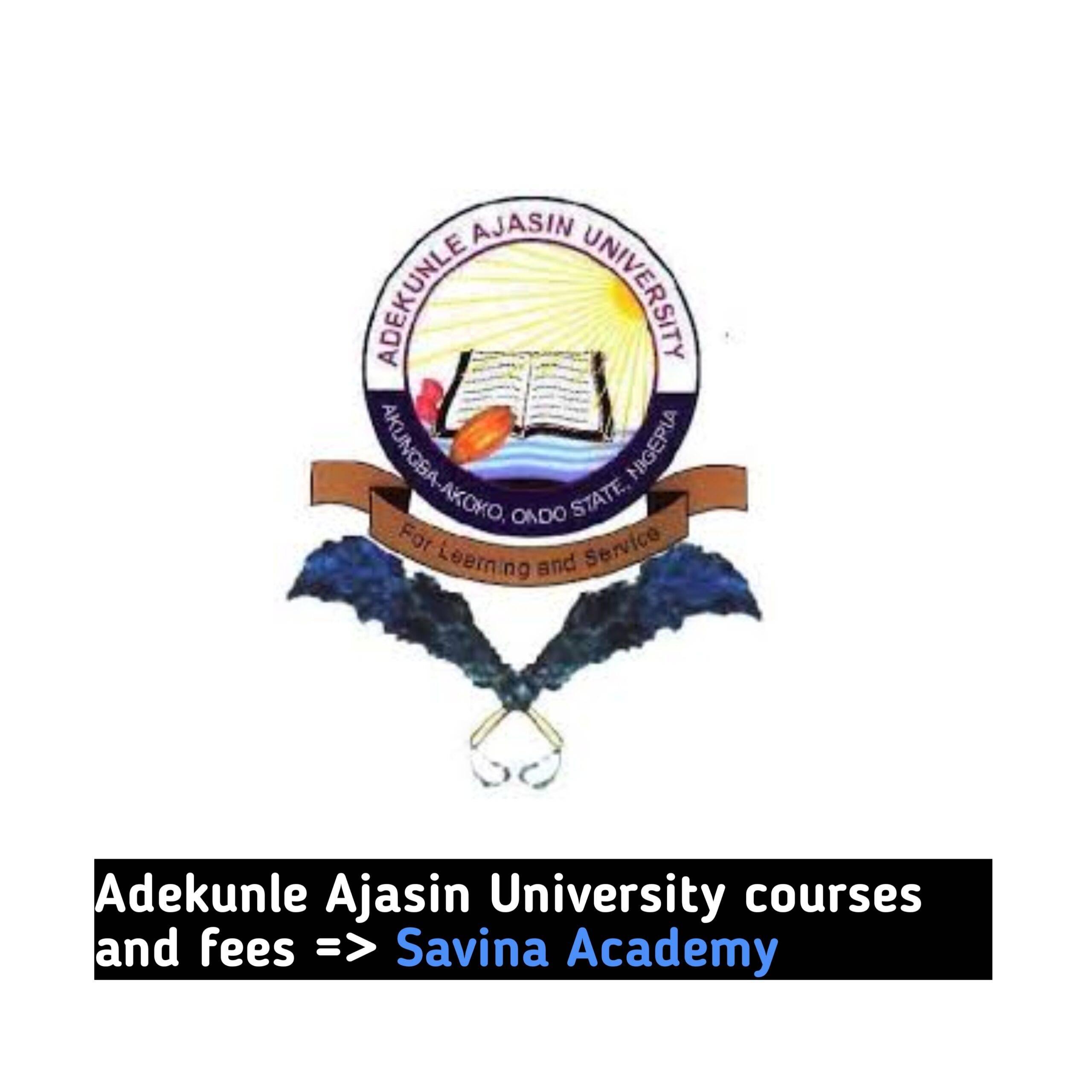 Adekunle Ajasin University courses and fees