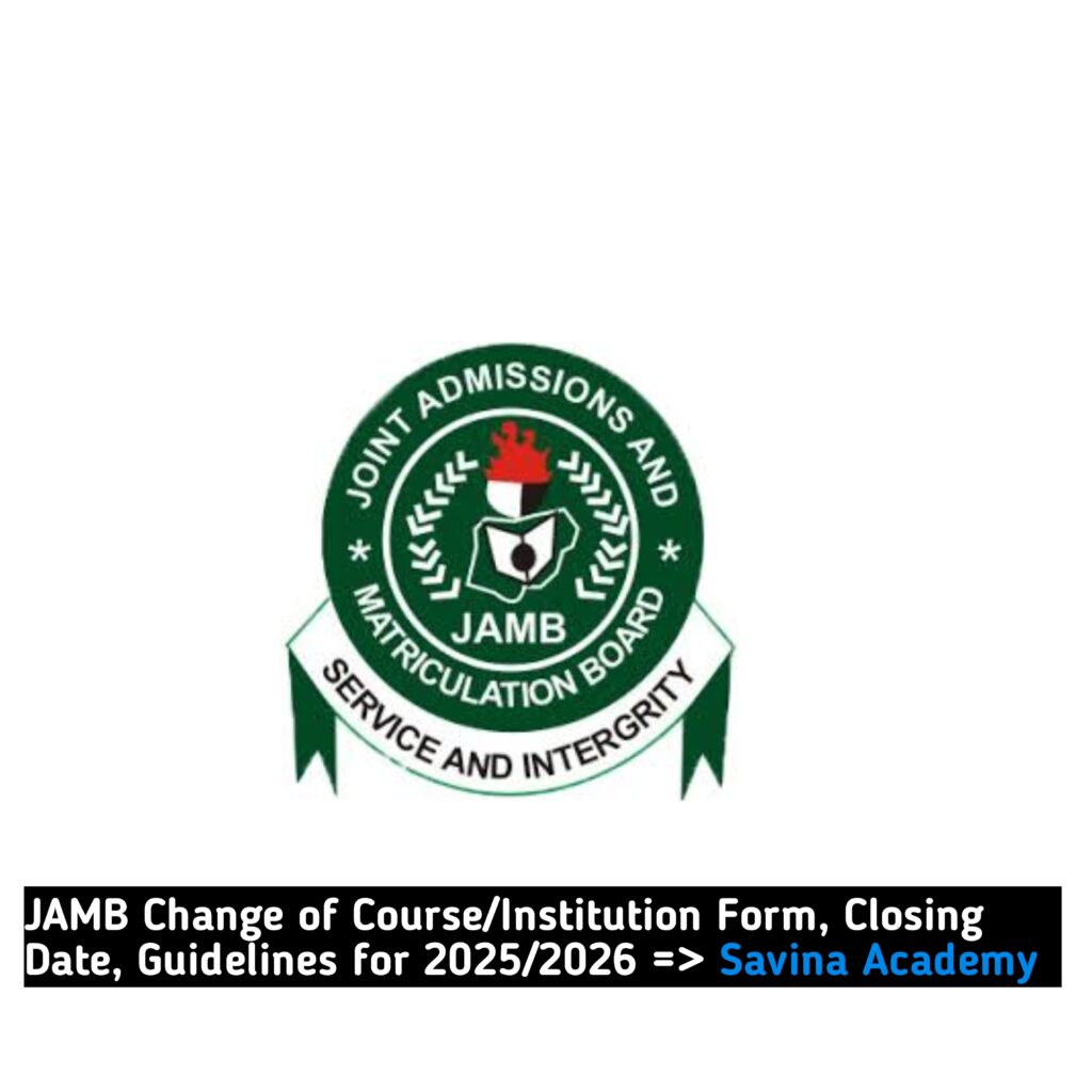 AMB Change of Course/Institution Form, Closing Date, Guidelines for 2025/2026