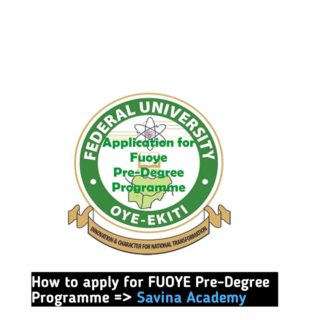 How to apply for FUOYE Pre-Degree Programme