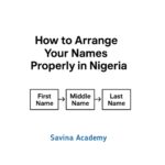 How to arrange your names properly in Nigeria
