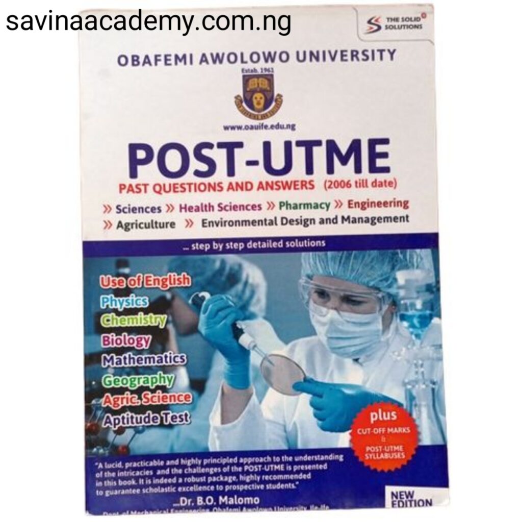 OAU Post JAMB Past Questions