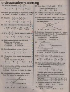 mathematics waec past questions