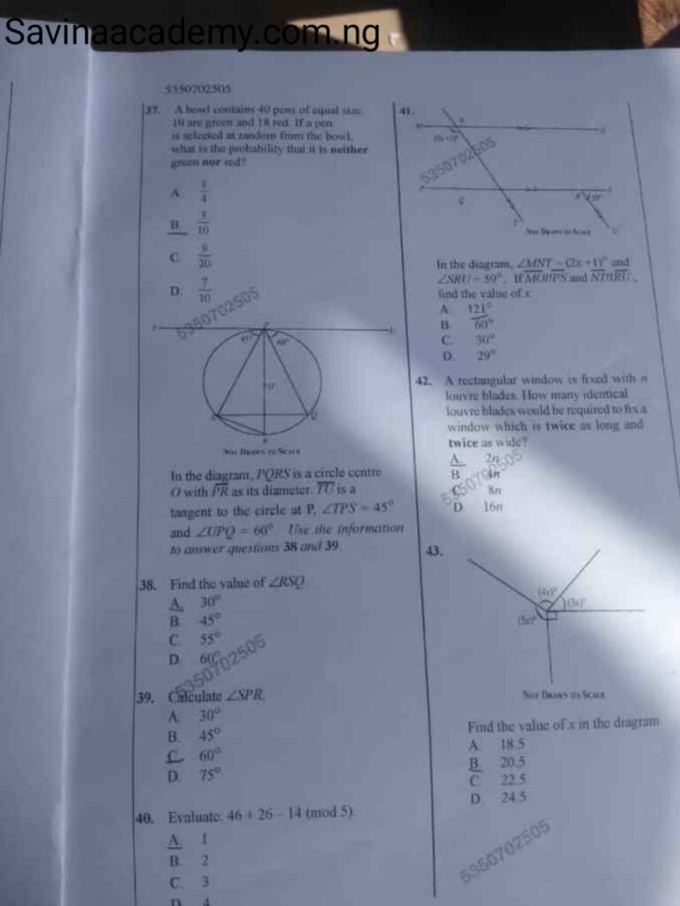 further maths waec past questions