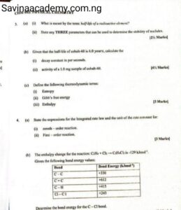 waec chemistry past questions