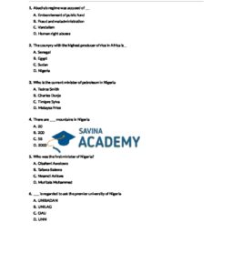 Oau post utme past questions