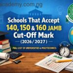 list of universities that accept 140 cut off mark
