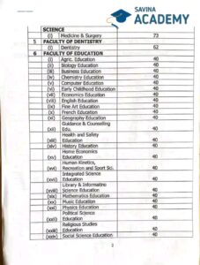 delsu jamb cut off mark for all courses 