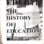 EDU 111 History of Education in Nigeria PDF Free Download