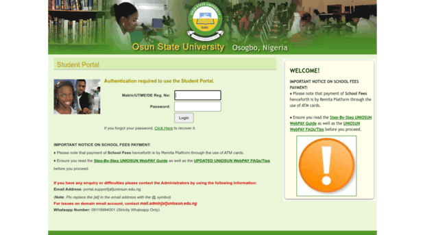 Osun State University Admission Portal